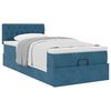 vidaXL Ottoman-Bett mit Matratze Dunkelblau 100x200 cm Samt