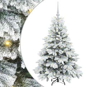 vidaXL K&uuml;nstlicher Weihnachtsbaum mit 150 LEDs Wei&szlig; 120 cm PE und PVC