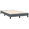 vidaXL Boxspringbett mit Matratze & LED Dunkelgrau 160x220 cm Samt
