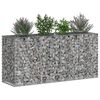 vidaXL Gabionen Hochbeet Silber 170 x 50 x 80 cm Verzinkter Stahl