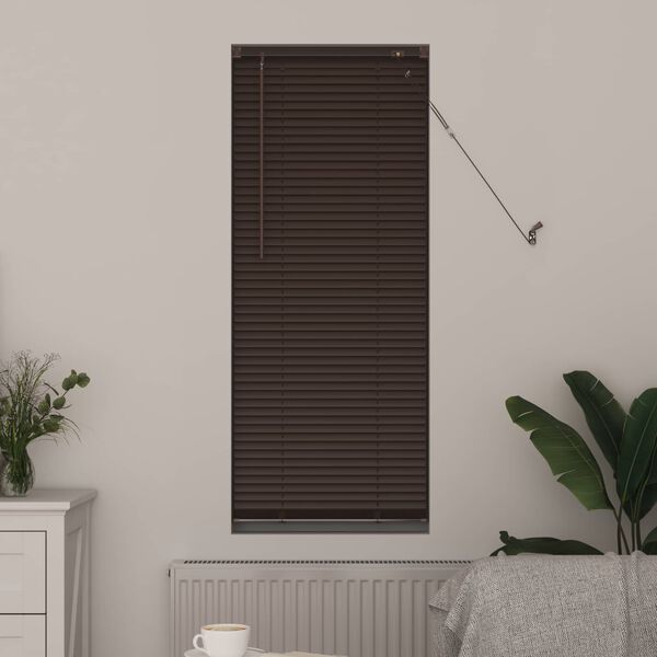 vidaXL Venetianer Jalousie Dunkelbraun mit Muster 150 x 60 cm PVC