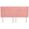 vidaXL Kopfteil mit Ohren Rosa 203x23x118/128 cm Samt