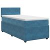 vidaXL Boxspringbett mit Matratze Dunkelblau 80 x 200 cm Samt