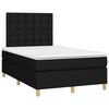 vidaXL Boxspringbett mit Matratze & LED Schwarz 120x200 cm Stoff