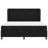 vidaXL Boxspringbett mit Matratze Schwarz 200 x 180 cm Polyester