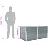 vidaXL Hochbeet 160 x 80 x 77 cm Verzinkter Stahl Grau