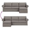 vidaXL Sofa 210cm Taupe Metall