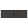 vidaXL Zaunelement 2 pcs WPC und Aluminium Schwarz