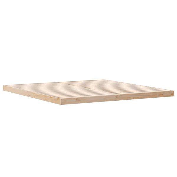 vidaXL Bodenbettrahmen Natur 213,5 x 104 x 9 cm Massives Kiefernholz