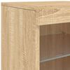 vidaXL Sideboard mit LED-Leuchten Sonoma-Eiche 164x37x67 cm