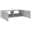 vidaXL TV-Wandschrank mit LED-Leuchten Betongrau 100x35x31 cm