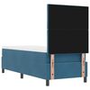 vidaXL LED Boxspringbett mit Matratze Dunkelblau 80 x 200 cm Samt