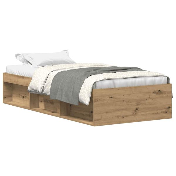 vidaXL Bettgestell ohne Matratze Artisan-Eiche 90x190cm Holzwerkstoff