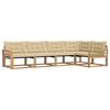 vidaXL Outdoor-Sofagarnitur 5 stk. Wei&szlig; und Beige