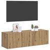 vidaXL TV-Wandschrank Artisan-Eiche 80x30x30 cm Holzwerkstoff