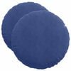 vidaXL Sitzkissen 2 Stk. Samt Polizeiblau &Oslash;50 x 19 cm
