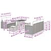 vidaXL Garten-Sofa-Set mit Kissen 8 pcs Beige und Hellgrau