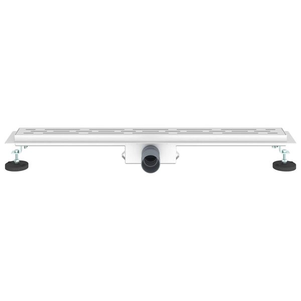 vidaXL Duschabfluss mit Liniendesign Silber 70 cm Edelstahl 304