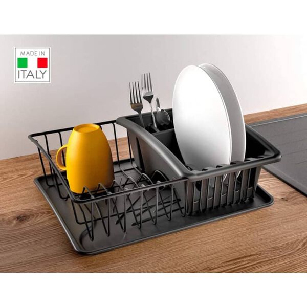 Metaltex Abtropfgestell Aquatex Plus Lava Schwarz