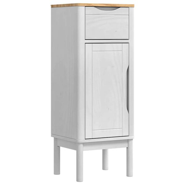 vidaXL Badezimmerschrank FLORO Wei&szlig; 35 x 30 x 90 cm Massivholz Kiefer