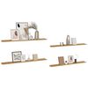 vidaXL Wandregal mit Regal 4 pcs Braun 115 x 9 x 3 cm Holzwerkstoff