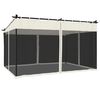 vidaXL Pavillon mit Netzwänden Creme 4x3 m Stahl