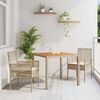 vidaXL Garten Essgruppe 3 pcs Beige Poly-Rattan