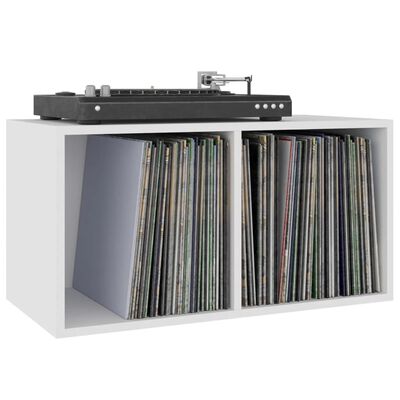 vidaXL Schallplatten-Aufbewahrungsbox Weiß 71x34x36 cm Holzwerkstoff
