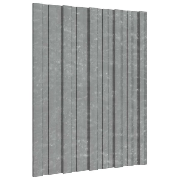 vidaXL Dachpaneel 36 pcs Silber 60 x 45 cm Verzinkter Stahl