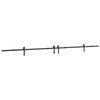 vidaXL Schiebet&uuml;rbeschlag-Set 400 cm Stahl Schwarz