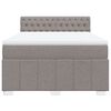 vidaXL Boxspringbett mit Matratze Taupe 140x190 cm Stoff