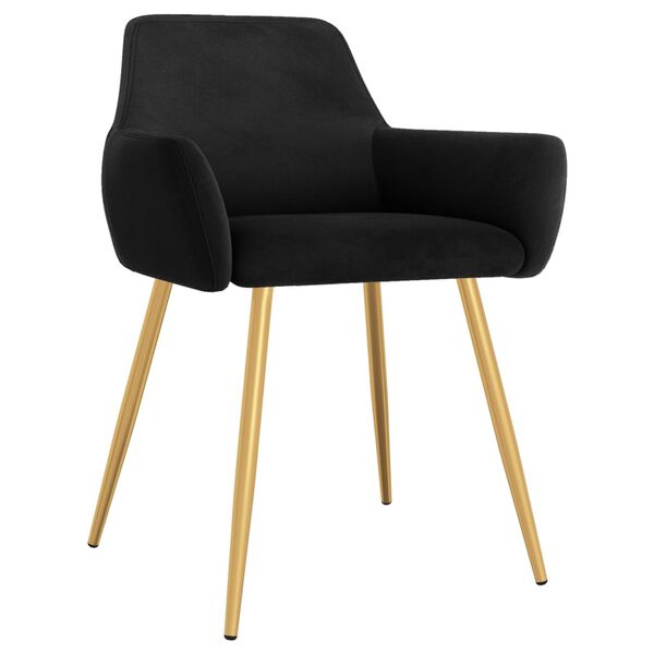 vidaXL Esszimmerst&uuml;hle 2 Stk. Schwarz Samt