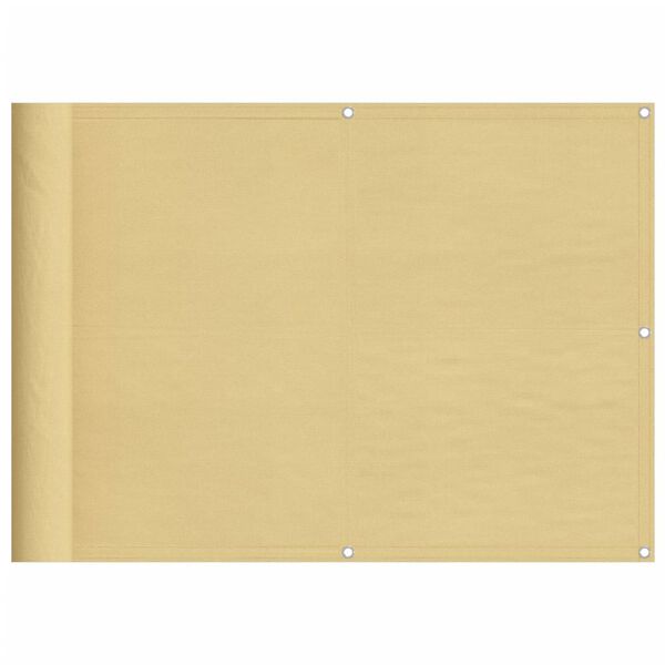 vidaXL Balkonsichtschutz Sandfarben 75x300 cm 100 % Polyester-Oxford