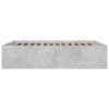vidaXL Bettgestell Betongrau 160x200 cm Holzwerkstoff