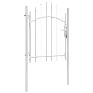 vidaXL Gartentor Woerden Stahl 1x1,25 m Wei&szlig;
