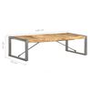 vidaXL Couchtisch 140x70x40 cm Raues Mangoholz