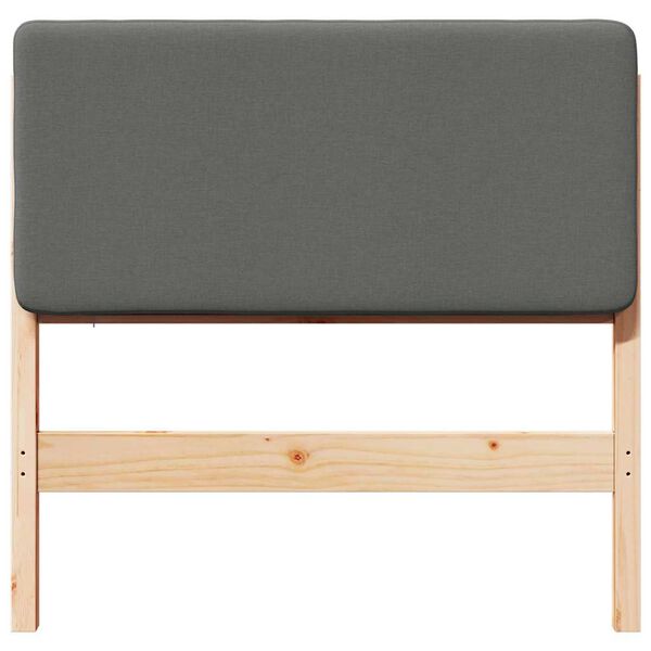 vidaXL Gepolstertes Kopfteil mit Kopfteil Braun und Hellgrau 80 cm