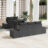 vidaXL Sofa Set mit Kissen 6 pcs Schwarz Poly-Rattan