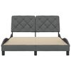 vidaXL Bettgestell ohne Matratze Dunkelgrau 140x200 cm Stoff