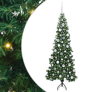 vidaXL Eckiger k&uuml;nstlicher Weihnachtsbaum Gr&uuml;n 180 cm PVC und Metall