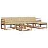 vidaXL Outdoor-Sofagarnitur mit Kissen 6 pcs Natur und Beige
