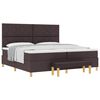 vidaXL Boxspringbett mit Kopfteil Dunkelbraun 200 x 200 cm Stoff