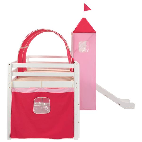 vidaXL Kinderhochbett-Rahmen mit Rutsche Leiter Kiefernholz 208x230cm