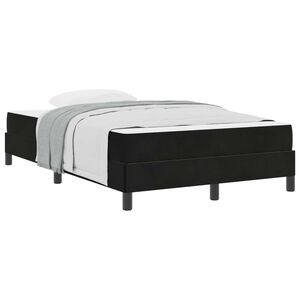 vidaXL Boxspringbett mit Matratze Schwarz 120 x 220 cm Stoff