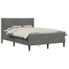 vidaXL Bettgestell mit Matratze Dunkelgrau 120 x 190 cm Samt