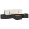 vidaXL Gartensofa-set 6 stk. Schwarz Poly-Rattan
