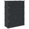 vidaXL Modularer Schrank mit 9 F&auml;chern 109x36,5x143cm Schwarz und Wei&szlig;