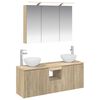 vidaXL Badezimmerschrank-Set 4 pcs Sonoma-Eiche 100 x 14,5 x 70 cm