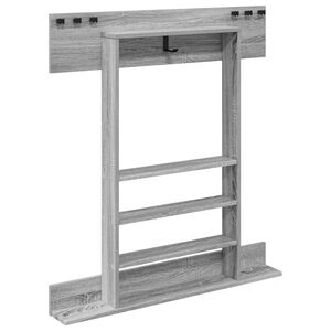 vidaXL Angelrutenhalter zur Wandmontage Holzwerkstoff 93 x 12 x 103 cm