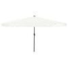 vidaXL Gartenparasol Weiß und Schwarz 395 x 395 x 245 cm